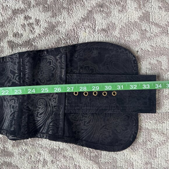 Atia Artisan Embossed Black Suede Corset Belt main image 14